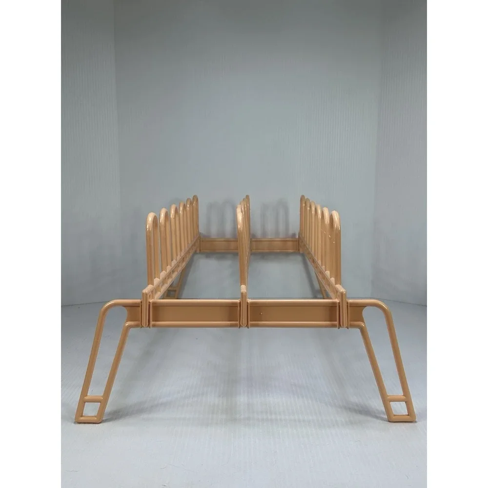 Vintage 80s Peach Plastic Yaffa Style 9 Pair Shoe Rack